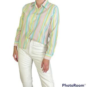 Vintage Striped Button Down